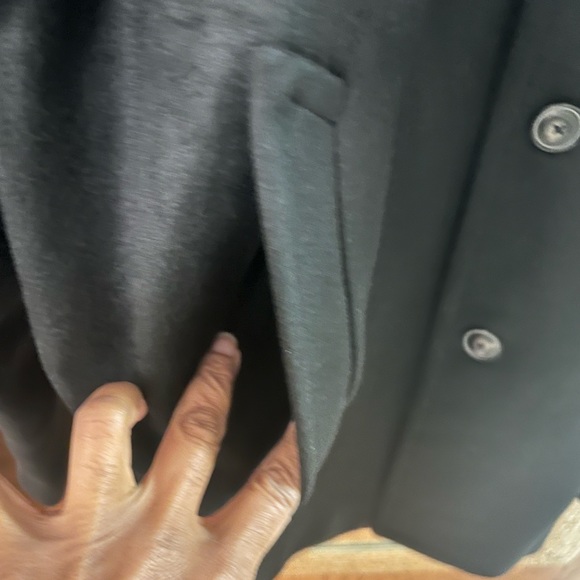 JET BLACK WOOL BLEND COAT BY 7 FOR ALL MAN KIND… SIZE MEDIUM… NEW WITH TAGS. - Picture 5 of 14